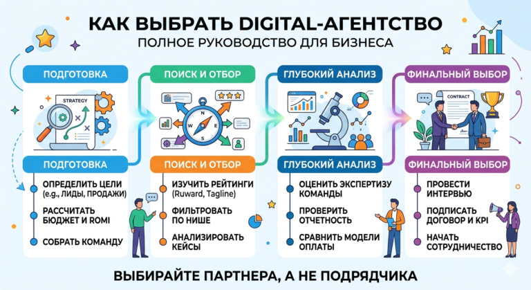 Как выбрать digital-агентство: Полное руководство для бизнеса, которое сэкономит вам время и деньги