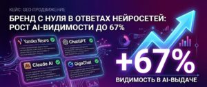Бренд с нуля в ответах нейросетей за 6 месяцев — GEO-продвижение для сети экологических лабораторий